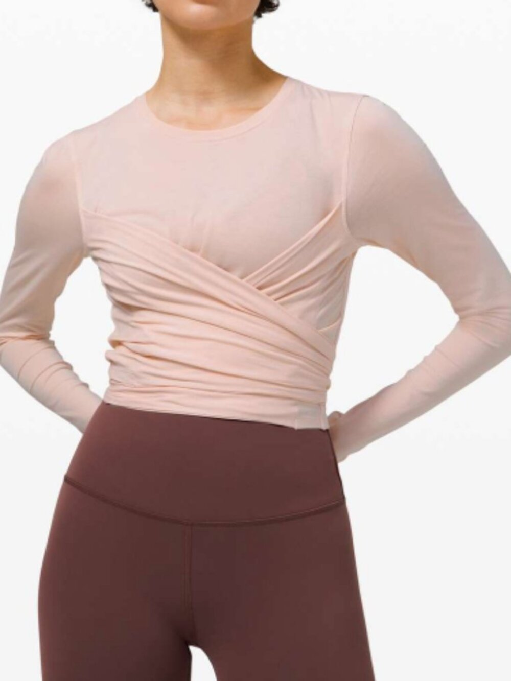 Lululemon Gather and Grow Long Sleeve- Pink - Size 2